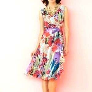 Coldwater Creek Rainbow Wrap Dress - NEW WITH TAGS